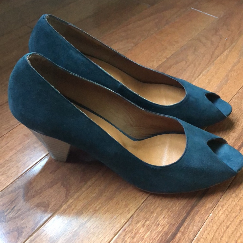 Teal Suede Heels